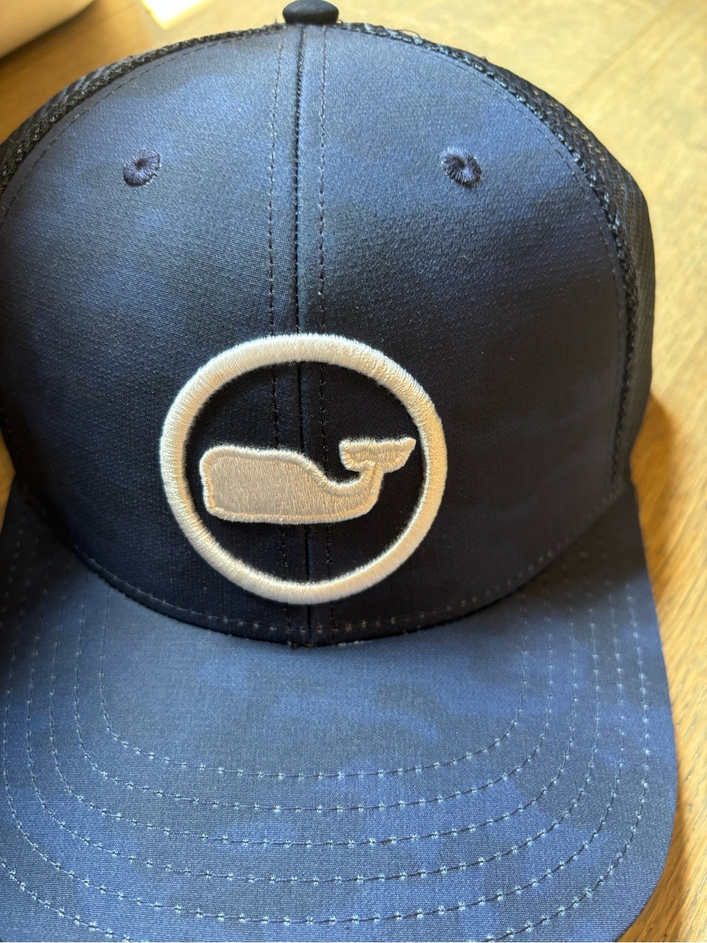 Vineyard Vines Navy Cap with White Whale Patch